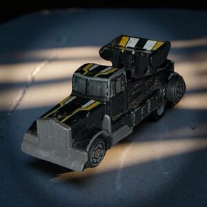 Vintage Diecast 1981 Kidco Racing Semi Truck Black & Yellow Vehicle